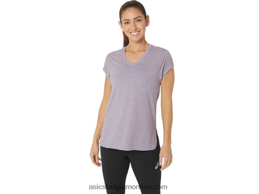 heide topje met v-hals voor dames V6HXR22150 violet kwarts heide Asics
