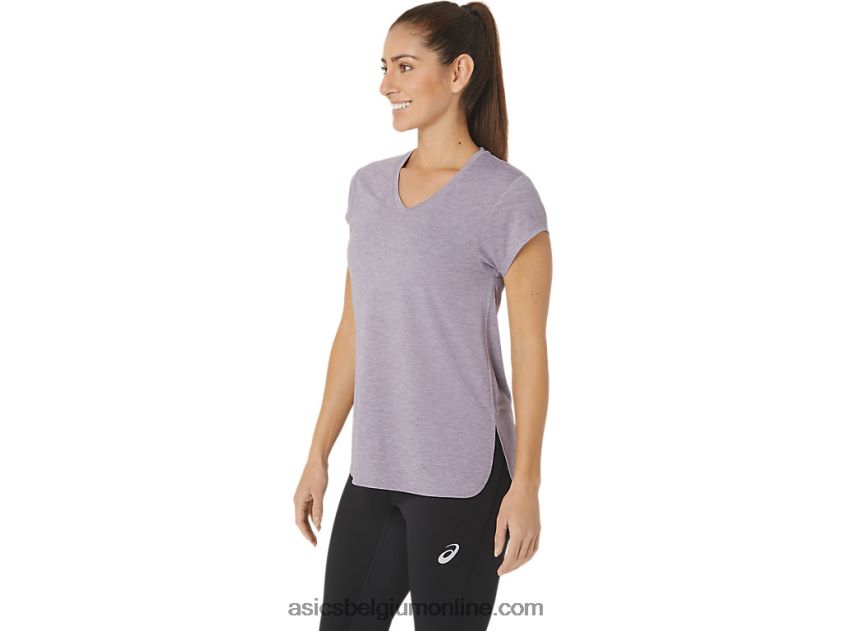 heide topje met v-hals voor dames V6HXR22150 violet kwarts heide Asics