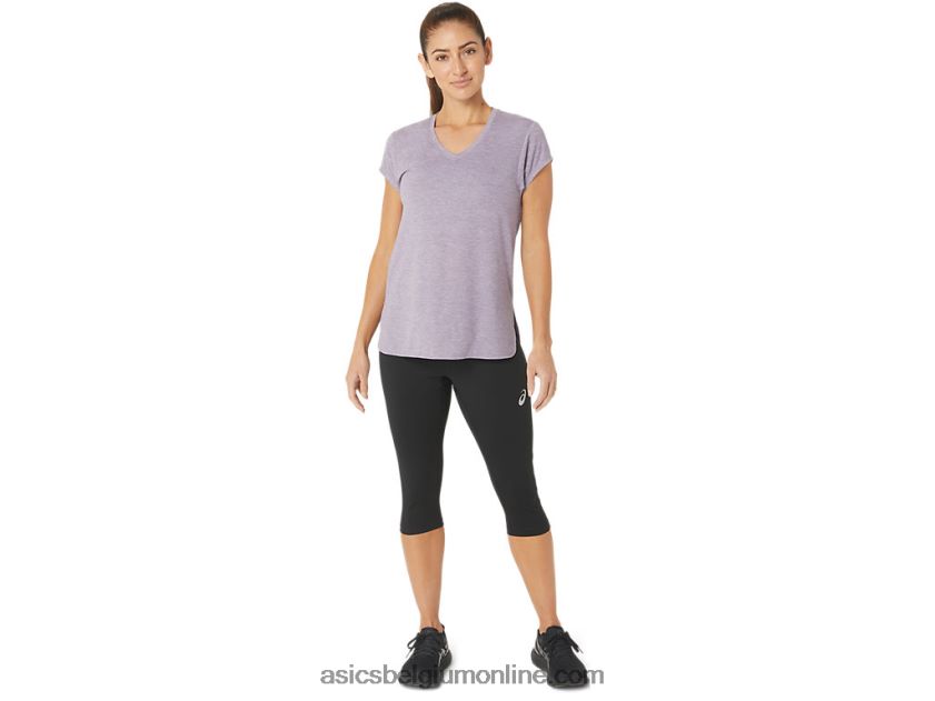 heide topje met v-hals voor dames V6HXR22150 violet kwarts heide Asics