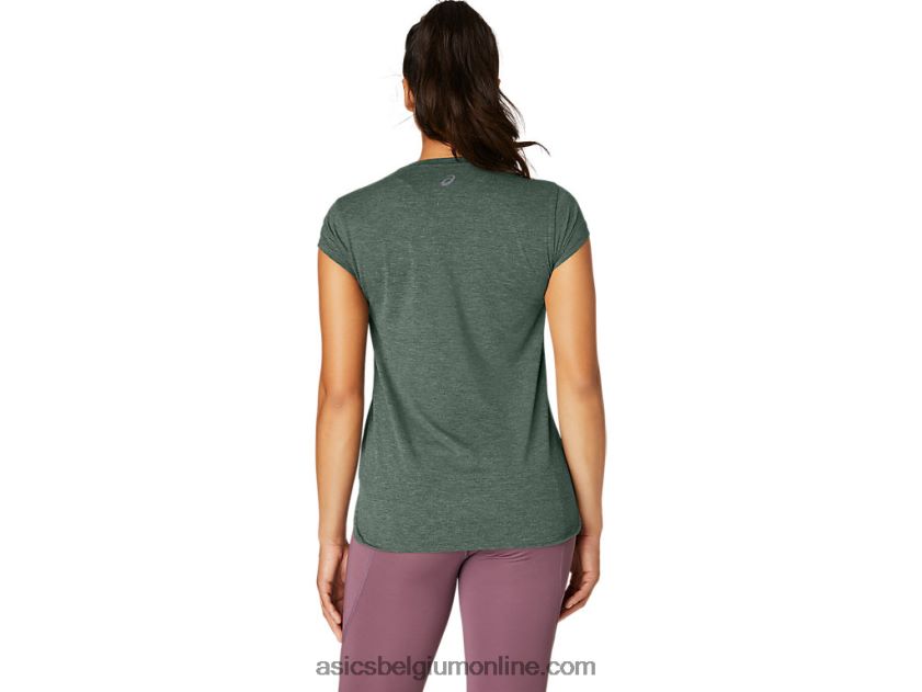 heide topje met v-hals voor dames V6HXR22159 klimop heide Asics