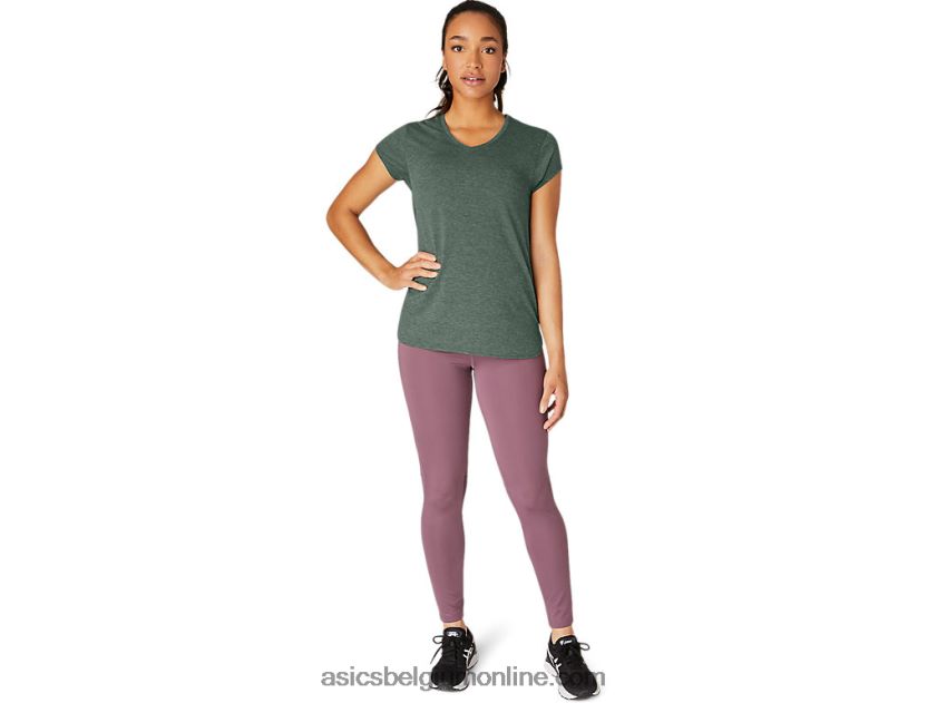 heide topje met v-hals voor dames V6HXR22159 klimop heide Asics