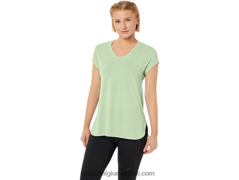 heide topje met v-hals voor dames V6HXR22292 fluister groene heide Asics