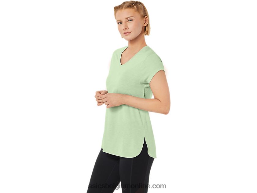 heide topje met v-hals voor dames V6HXR22292 fluister groene heide Asics