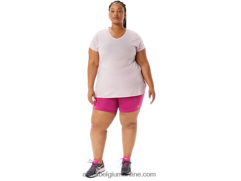 heide topje met v-hals voor dames V6HXR22746 nauwelijks roze heide Asics