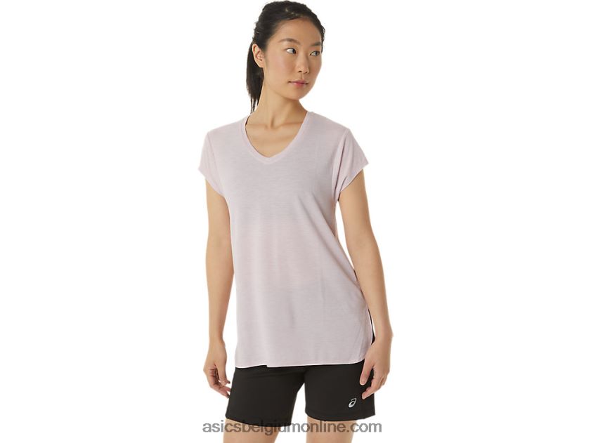 heide topje met v-hals voor dames V6HXR22746 nauwelijks roze heide Asics