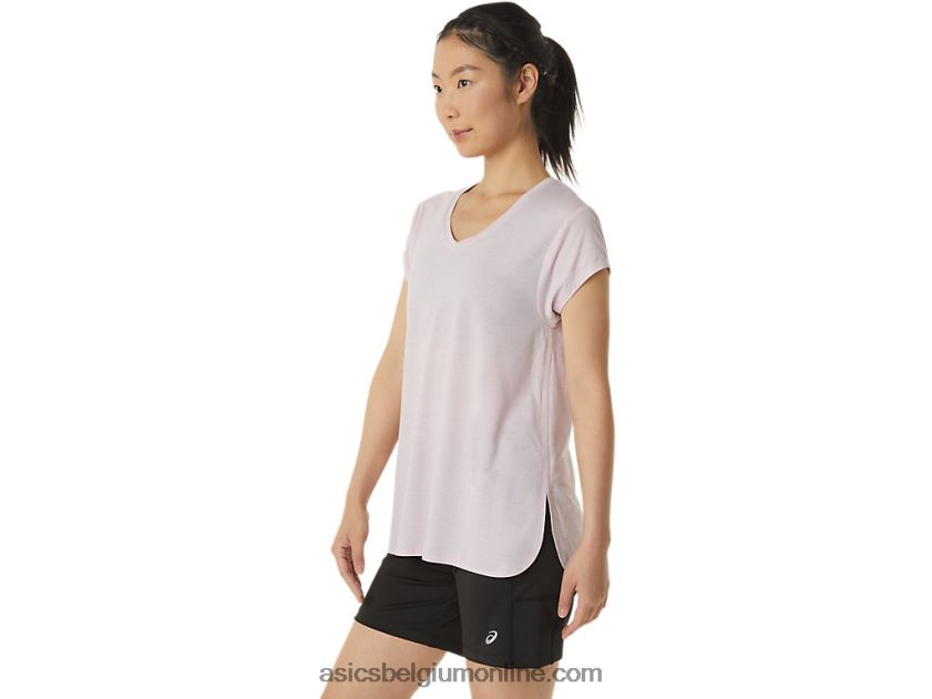 heide topje met v-hals voor dames V6HXR22746 nauwelijks roze heide Asics