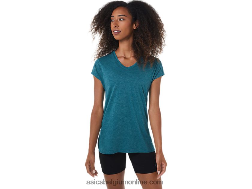 heide topje met v-hals voor dames V6HXR23045 fluwelen dennenheide Asics