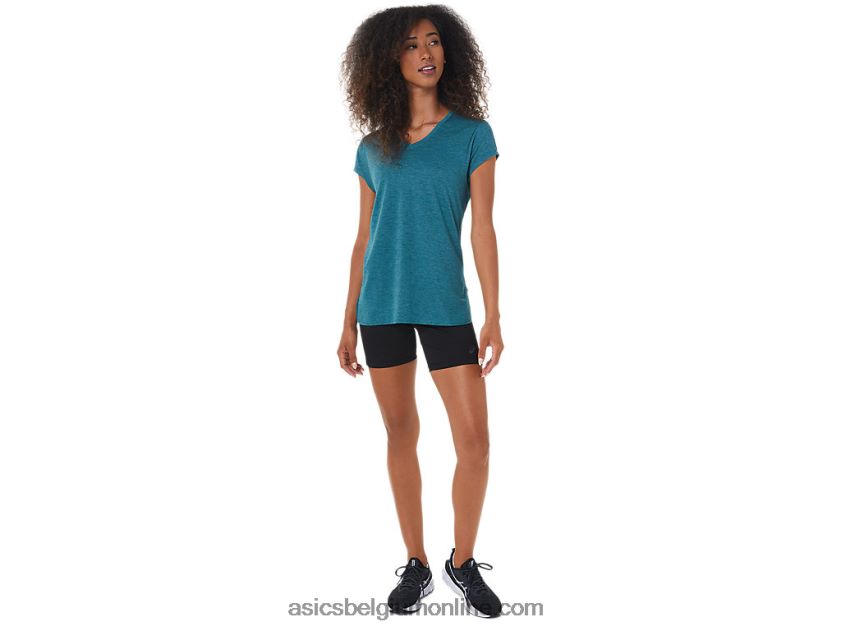 heide topje met v-hals voor dames V6HXR23045 fluwelen dennenheide Asics