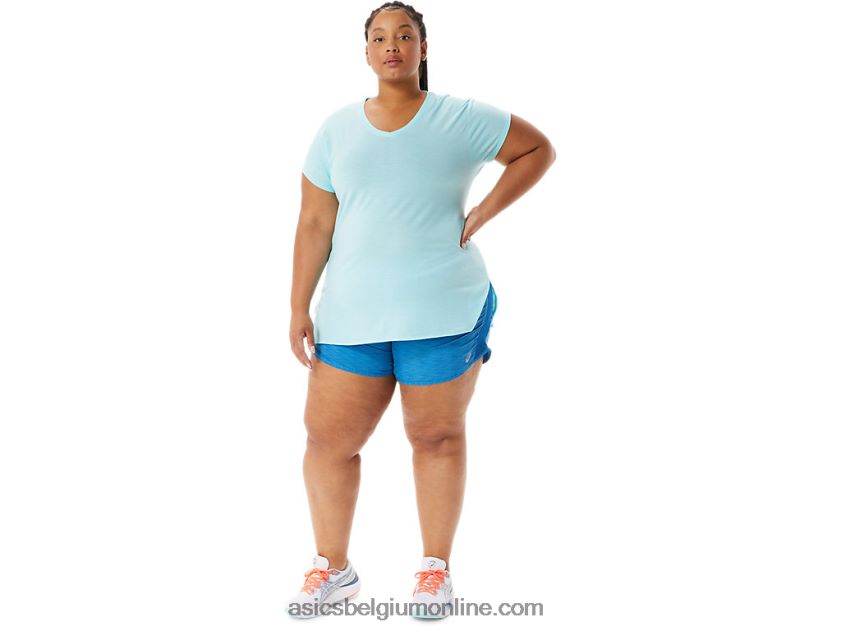heide topje met v-hals voor dames V6HXR23403 helder blauwe heide Asics