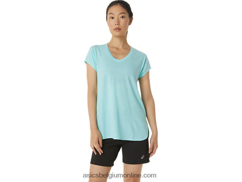 heide topje met v-hals voor dames V6HXR23403 helder blauwe heide Asics