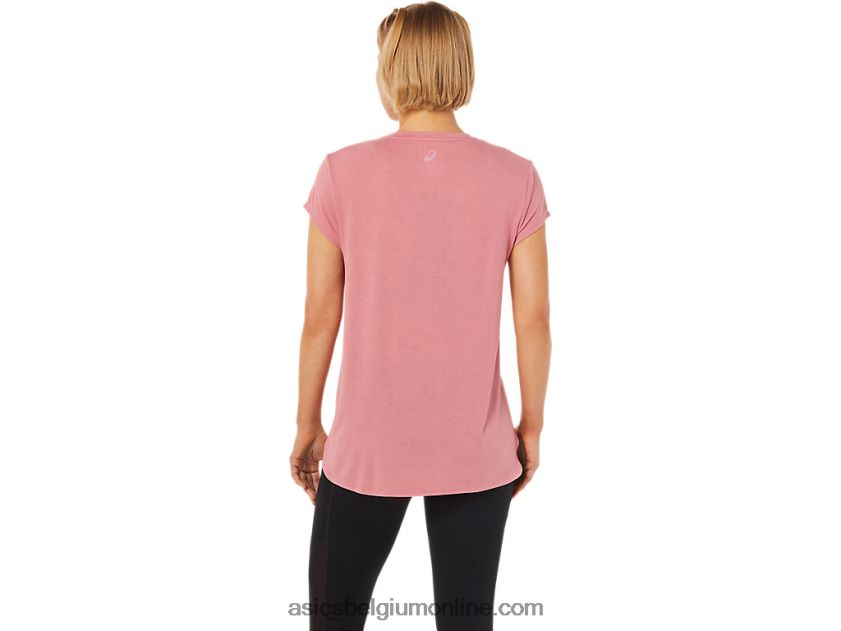 heide topje met v-hals voor dames V6HXR23838 rokerige rozenheide Asics