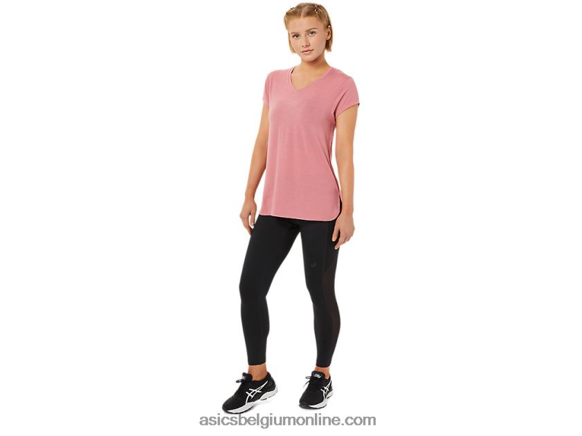 heide topje met v-hals voor dames V6HXR23838 rokerige rozenheide Asics