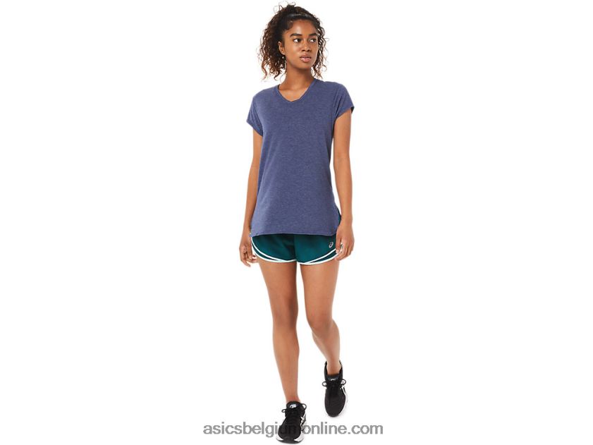 heide topje met v-hals voor dames V6HXR23921 peacoat heide Asics