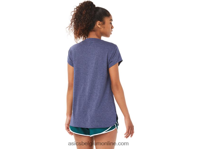 heide topje met v-hals voor dames V6HXR23921 peacoat heide Asics