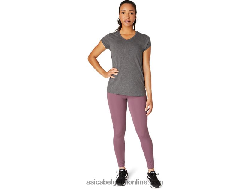 heide topje met v-hals voor dames V6HXR24092 donkergrijze heide Asics