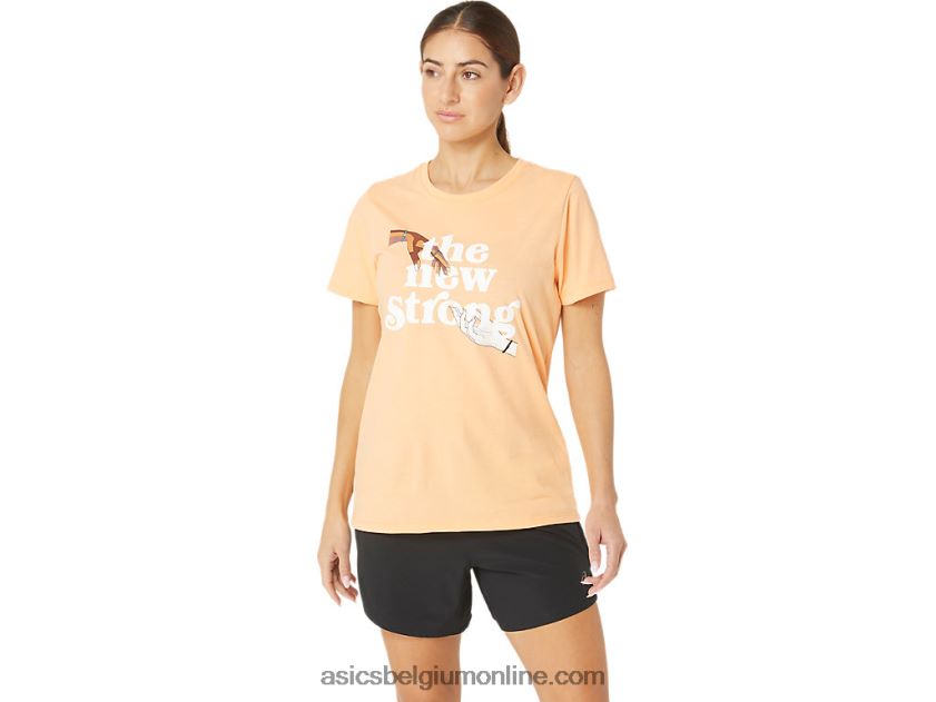 het nieuwe sterke run-T-shirt voor dames V6HXR22232 zomer duin Asics