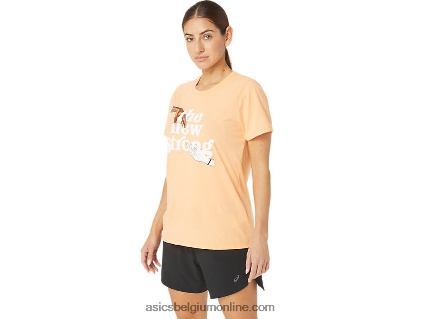 het nieuwe sterke run-T-shirt voor dames V6HXR22232 zomer duin Asics