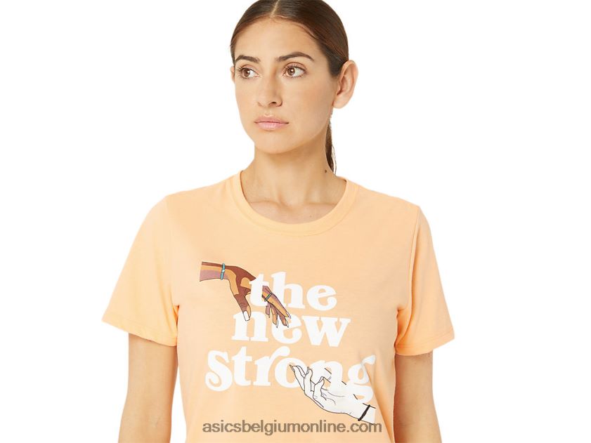 het nieuwe sterke run-T-shirt voor dames V6HXR22232 zomer duin Asics