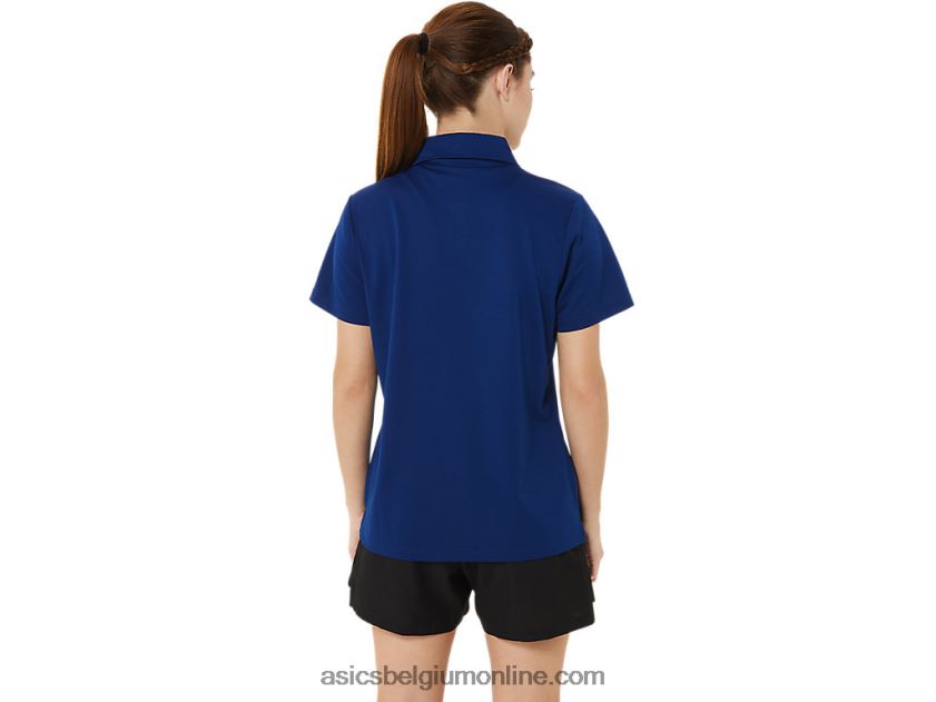 hex gradiëntpolo voor dames V6HXR23214 donkerblauw (pantone 281 c) Asics