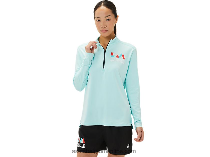kant-en-klare halfzip lam voor dames V6HXR23307 helder blauw/frans blauw Asics