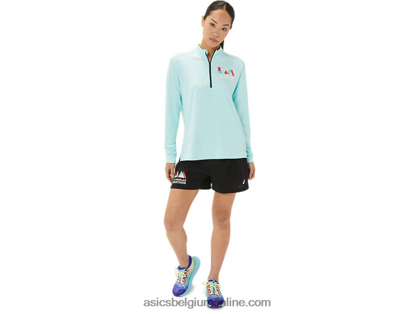 kant-en-klare halfzip lam voor dames V6HXR23307 helder blauw/frans blauw Asics