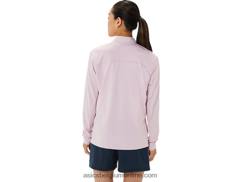 kant-en-klare halfzip lam voor dames V6HXR23316 nauwelijks rose/frans blauw Asics