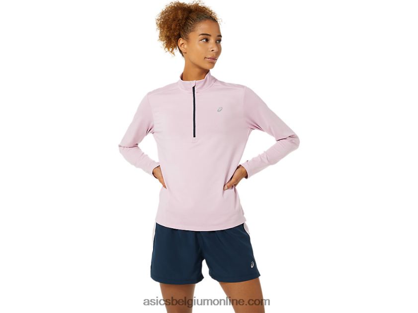 kant-en-klare halve ritssluiting voor dames V6HXR23496 nauwelijks rose/frans blauw Asics