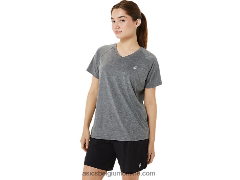 kant-en-klare lyte v-hals voor dames V6HXR23377 donkergrijze heide Asics