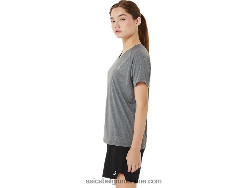 kant-en-klare lyte v-hals voor dames V6HXR23377 donkergrijze heide Asics