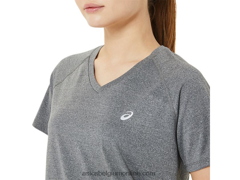 kant-en-klare lyte v-hals voor dames V6HXR23377 donkergrijze heide Asics