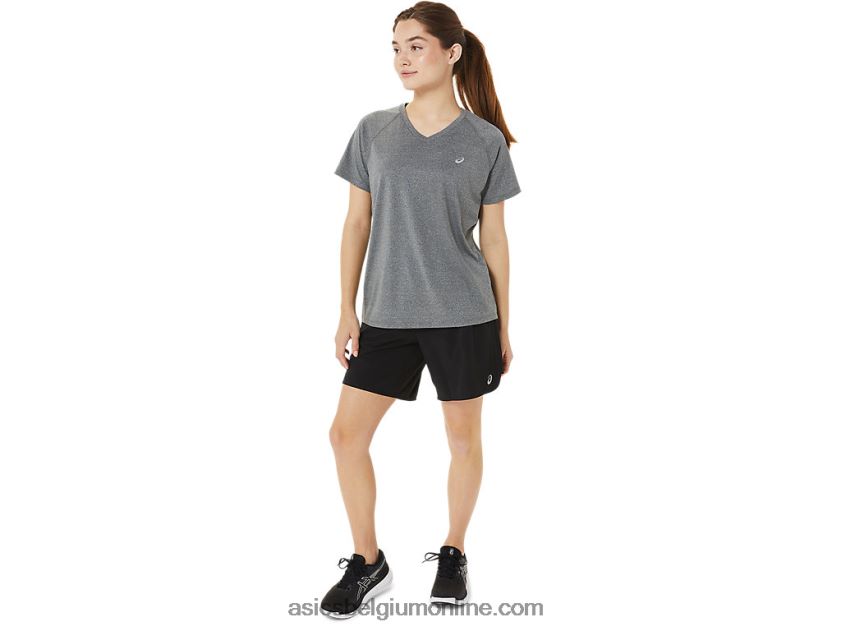 kant-en-klare lyte v-hals voor dames V6HXR23377 donkergrijze heide Asics