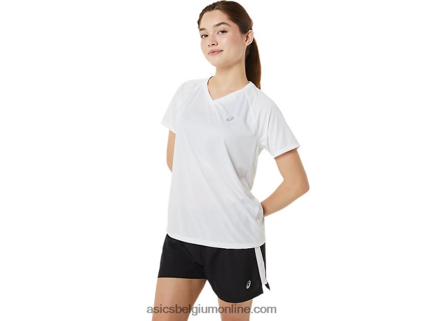 kant-en-klare lyte v-hals voor dames V6HXR23389 briljant wit Asics