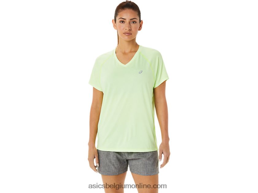 kant-en-klare lyte v-hals voor dames V6HXR23396 verlichten gele heide Asics