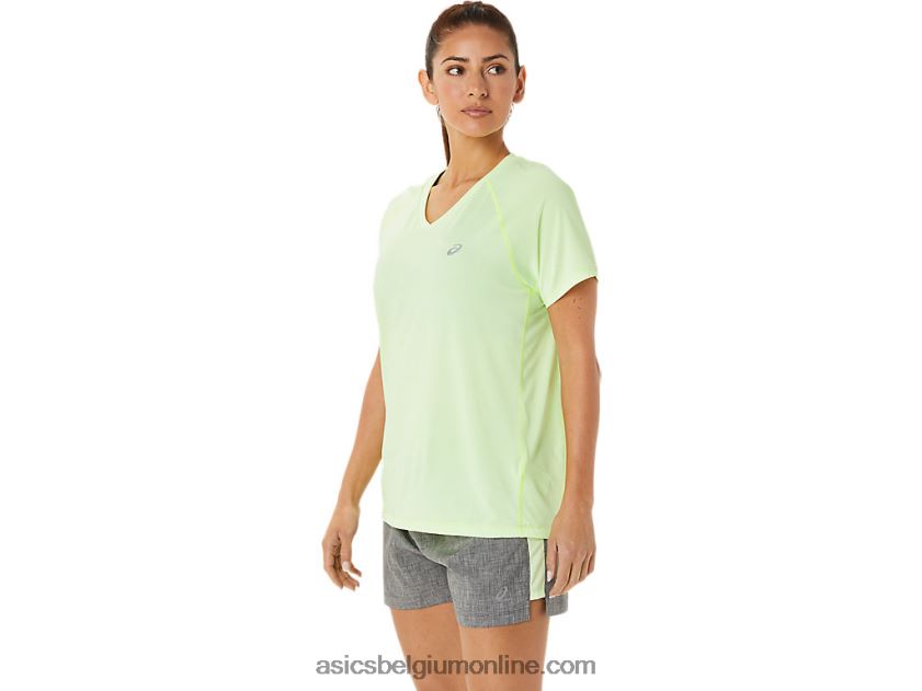 kant-en-klare lyte v-hals voor dames V6HXR23396 verlichten gele heide Asics
