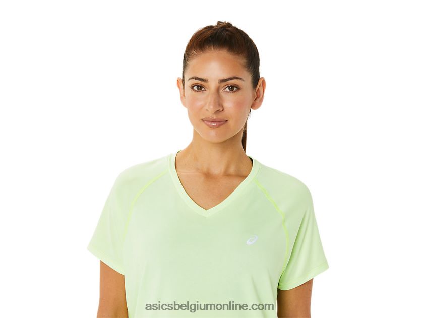 kant-en-klare lyte v-hals voor dames V6HXR23396 verlichten gele heide Asics