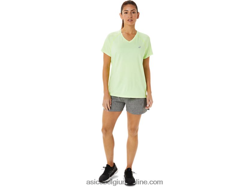 kant-en-klare lyte v-hals voor dames V6HXR23396 verlichten gele heide Asics
