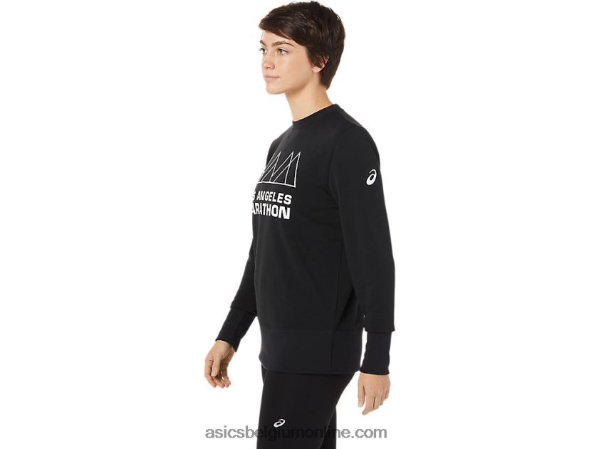 lam crew voor dames V6HXR23266 prestatie zwart Asics