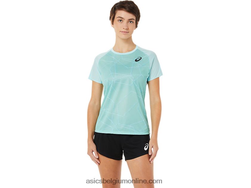 lichte damestop met korte mouwen V6HXR23263 Helder blauw Asics