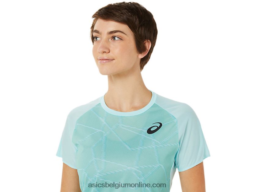 lichte damestop met korte mouwen V6HXR23263 Helder blauw Asics