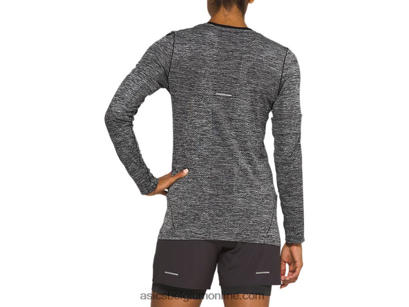 naadloze damesrace met lange mouwen V6HXR24127 prestatie zwart Asics