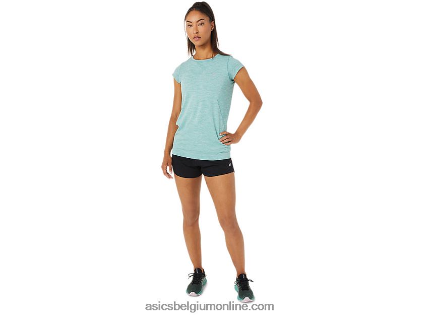 naadloze racetop met korte mouwen voor dames V6HXR23499 verstandig Asics
