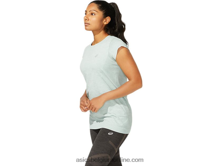 naadloze racetop met korte mouwen voor dames V6HXR23960 leigrijs Asics