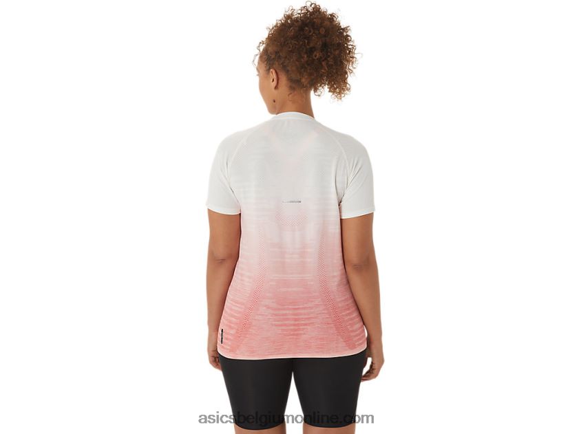 naadloze top met korte mouwen voor dames V6HXR22441 room/papaja Asics