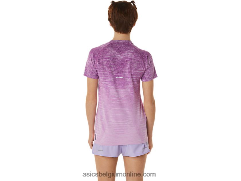 naadloze top met korte mouwen voor dames V6HXR22961 orchidee/lavendel gloed Asics