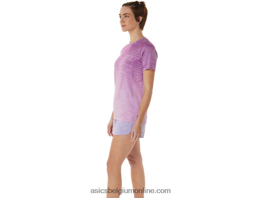 naadloze top met korte mouwen voor dames V6HXR22961 orchidee/lavendel gloed Asics