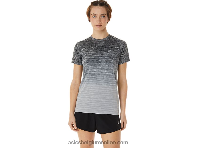 naadloze top met korte mouwen voor dames V6HXR23006 drager grijs/gletsjergrijs Asics