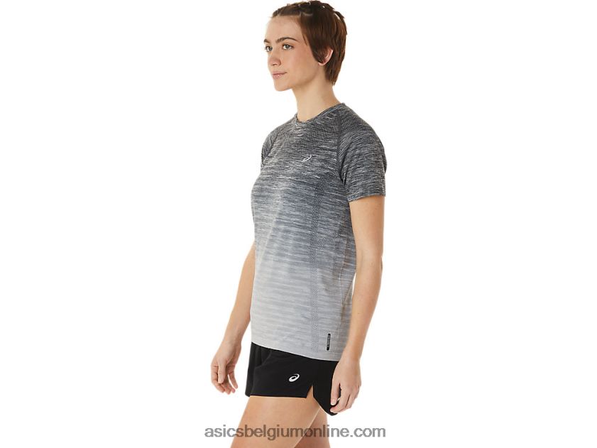 naadloze top met korte mouwen voor dames V6HXR23006 drager grijs/gletsjergrijs Asics