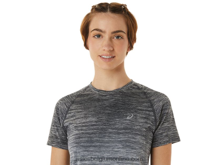 naadloze top met korte mouwen voor dames V6HXR23006 drager grijs/gletsjergrijs Asics