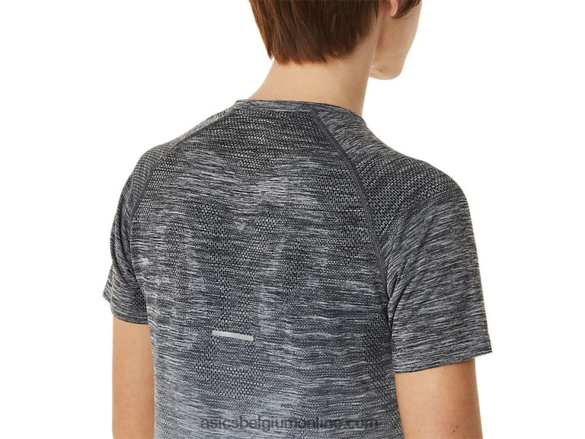 naadloze top met korte mouwen voor dames V6HXR23006 drager grijs/gletsjergrijs Asics