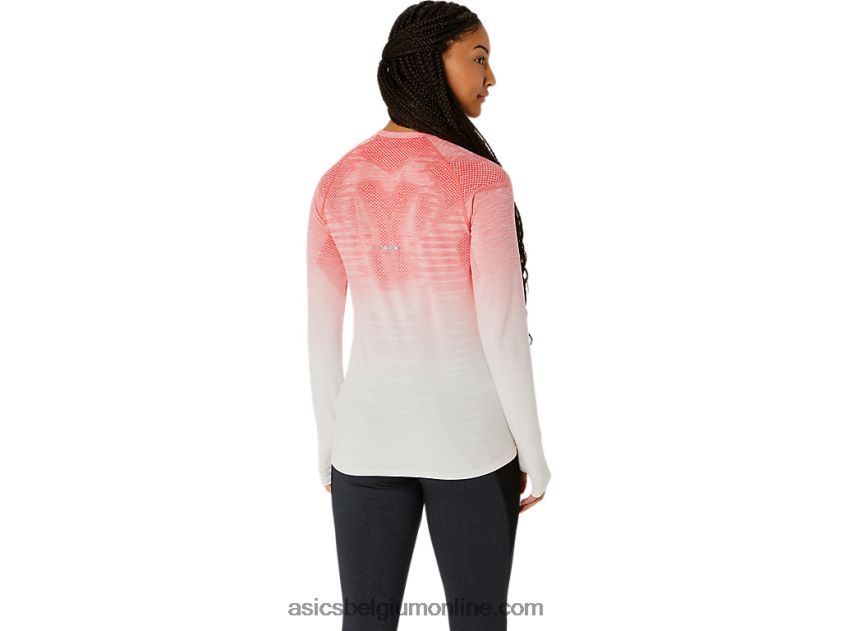 naadloze top met lange mouwen voor dames V6HXR22210 room/papaja Asics